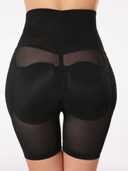 Mesh Insert Shapewear Shorts With Detachable Pads