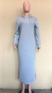 2021 New Hooded Slit Dress