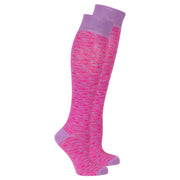 Women's Rose Grizzled Stripe Knee High Socks