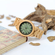 B22 Men's Bamboo Wood Wristwatch Ghost