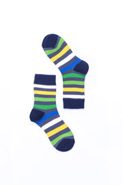 Women's Grey Emerald Stripe Socks