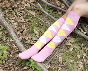 Women's Pink Candy Knee High Socks