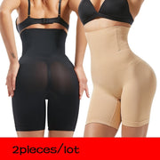 2Pcs Butt Lifter Seamless Women High Waist Slimming Tummy Control Panties Knickers Pant Briefs Shapewear Underwear Body Shaper