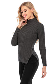 Calison Women's Wool Mock Neck Long Sleeve Pullover Fashion Sweater